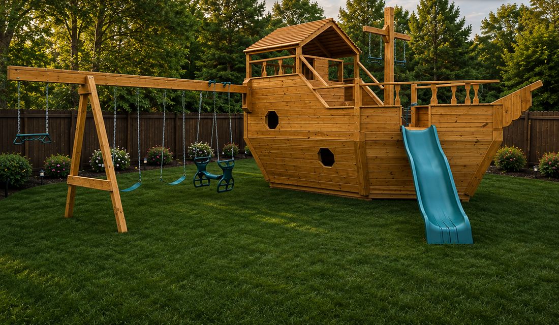 Noah's Ark wooden playset